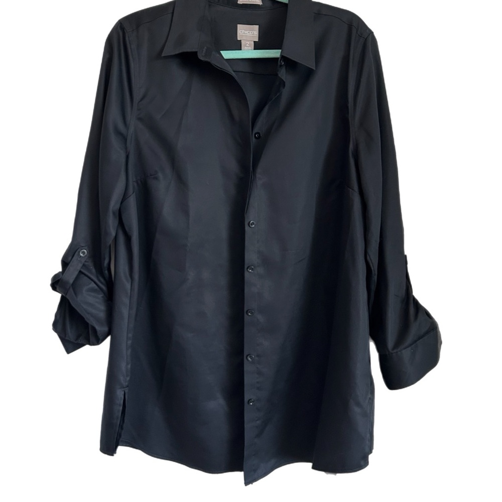 Chico's Black Tunic Relaxed Fit Lightweight